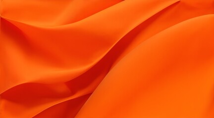 Orange fabric blowing in the wind, orange background