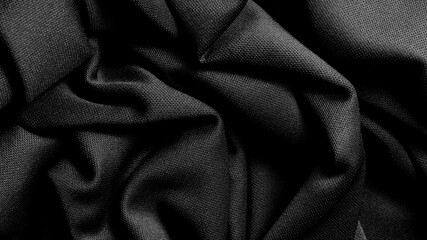 black fabric cloth background texture