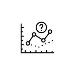 Forecasting icon design with white background stock illustration