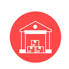 Packaging warehouse Vector Icon

