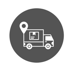 Trace parcel location Vector Icon

