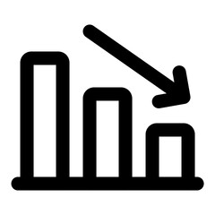 statistic down icon vector illustration asset element