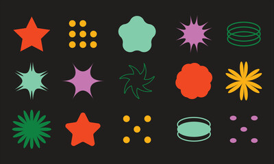 Pattern abstract star background shape liquid texture wallpaper graphic geometric line repeat seamless retro banner