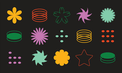 Pattern abstract star background shape liquid texture wallpaper graphic geometric line repeat seamless retro banner