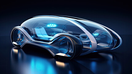 Obraz na płótnie Canvas Future futuristic sci fi concept car design glass speed 