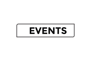 Events button web banner templates. Vector Illustration 
