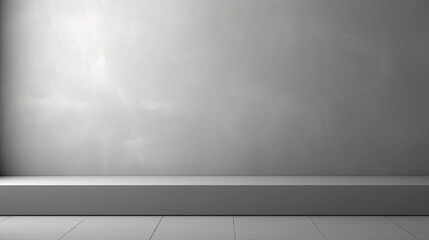 Gray concrete podium background wall empty product presentation 3d rendered