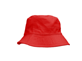 red bucket hat isolated PNG transparent