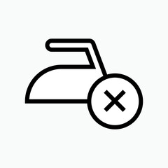 Iron Icon. Housekeeping Equipment, Laundry Symbol - Vector.   