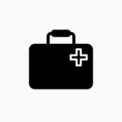 Medical Kit Icon. Doctor Equipment, Paramedic Bag Symbol  for Design, Presentation, Website or Apps Elements – Vector.        