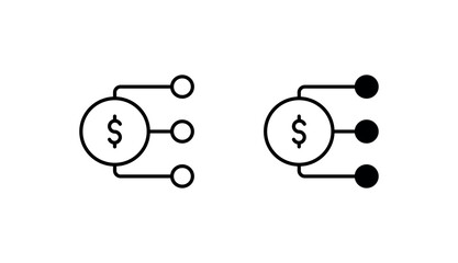 Money Management icon design with white background stock illustration