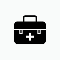 Medical Kit Icon. Doctor Equipment, Paramedic Bag Symbol  for Design, Presentation, Website or Apps Elements – Vector.        