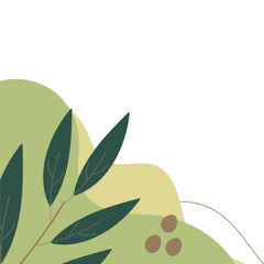 Boho Blob With Leaf Corner