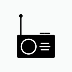 Radio Icon. Universal Interface Element. Broadcast Symbol - Vector.    