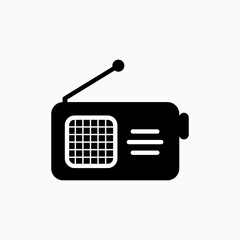 Radio Icon. Universal Interface Element. Broadcast Symbol - Vector.    