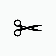 Scissor Icon. Barber, Cutting Tool Symbol.