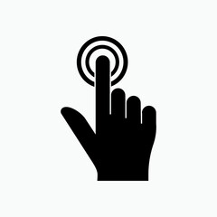 Touch Screen Icon. Finger Gesture on Device Symbol. Applied for Design, Presentation, Website or Apps Elements - Vector.