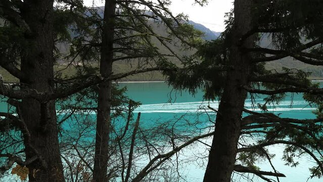 Time lapse of Basum Lake in Tibet in March.