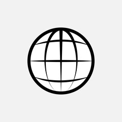 Globe Icon. Earth, World Symbol for Design, Presentation, Website or Apps Elements – Vector. 