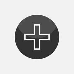 Add Icon. Plus, Positive. Ambulance, Medical Logo. Increase Sign and Symbol for Design, Presentation, Website or Apps Elements - Vector.    