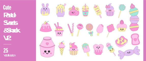 Cute Pastel Sweets and Snack 2
