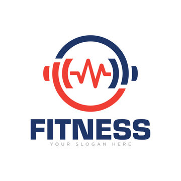 Fitness Logo Design Illustration