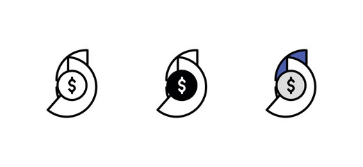 Budget icon design with white background stock illustration