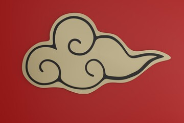 illustration, cloud, card, China, Chinese, Chinese background, Japan, Japanese, lantern, line, lunar