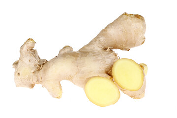 Fototapeta premium Fresh ginger isolated on a white background