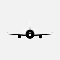Plane Icon. Air Transportation. Traveler, Transporter.  Aircraft, Flight Symbol  - Vector.