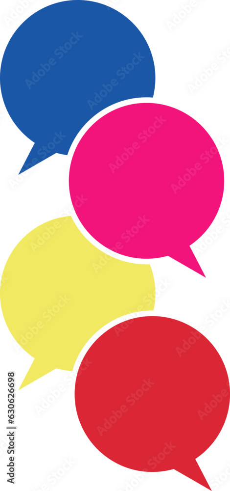 Poster vector set of colorful speech bubbles