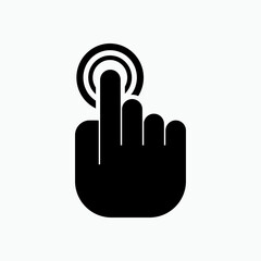 Touch Screen Icon. Finger Gesture on Device Symbol. Applied for Design, Presentation, Website or Apps Elements - Vector
