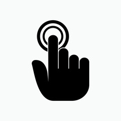 Touch Screen Icon. Finger Gesture on Device Symbol. Applied for Design, Presentation, Website or Apps Elements - Vector