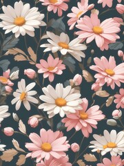 seamless patterns aesthetic Daisy