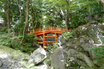 Red Bridge of The Korakuen Garden