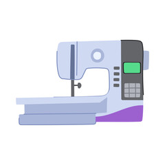 fabric sew machine cartoon. thread old, factory tailor, clothes stitch fabric sew machine sign. isolated symbol vector illustration