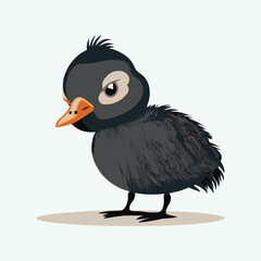 vector cute coot cartoon style