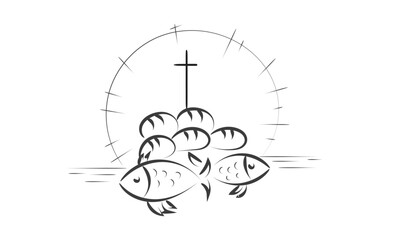 Christian Symbol design for print or use as poster, card, flyer, sticker, tattoo or T Shirt