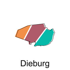 map of Dieburg national borders, important cities, World map country vector illustration design template