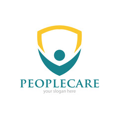 People Care Logo Design Illustration