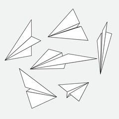 Paper airplanes designs Think differently, leadership, trends, creative solution and unique way concept. Be different.