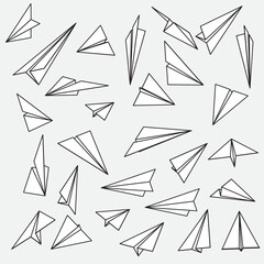 Paper airplanes designs Think differently, leadership, trends, creative solution and unique way concept. Be different.