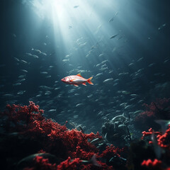 Fototapeta na wymiar fish in the sea