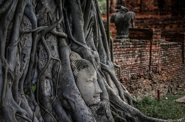 buddha statue in temple si sanphet