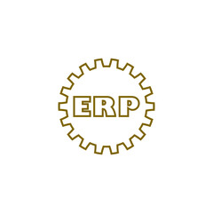 ERP icon isolated on transparent background