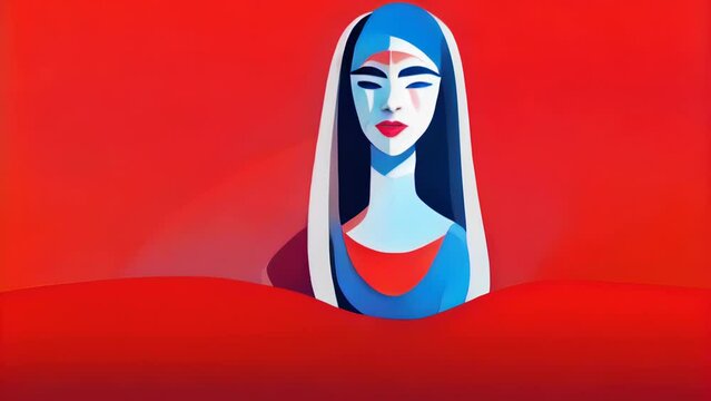 A person with body dysmorphia a distorted funhouse mirror reflecting their image. Psychology art concept. AI generation.