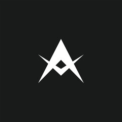 Obraz premium black and white VA Logo