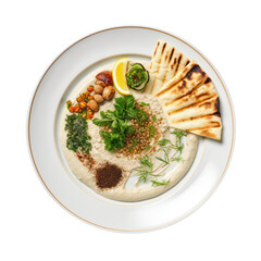 Sayadeya Egyptian Cuisine On White Plate On Isolated Transparent Background, Png