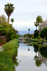 Los Angeles, California: VENICE CANALS, The Historic District of Venice Beach, City of Los Angeles,...