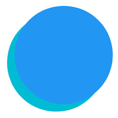 blue blank circle icon background with shadow